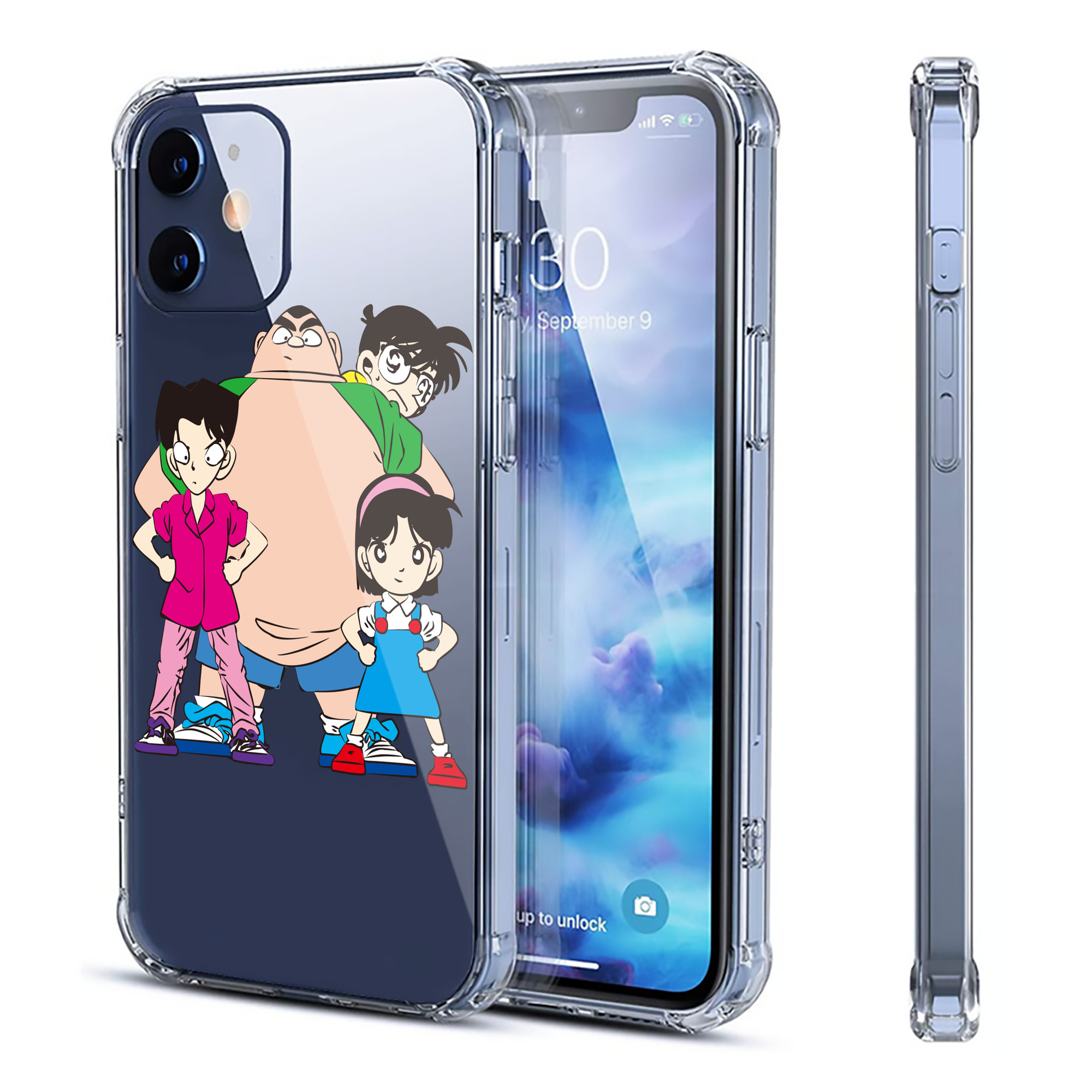 （画像用） 名探偵コナン Detective Conan 【iPhone 12シリーズ対応】透明スマホケース（クリアソフトケース）